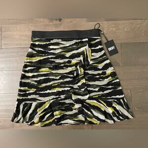 DKNY Wrap Ruffle Chiffon Skirt - size 6